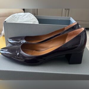Aquatalia Dark Patent Leather Heels